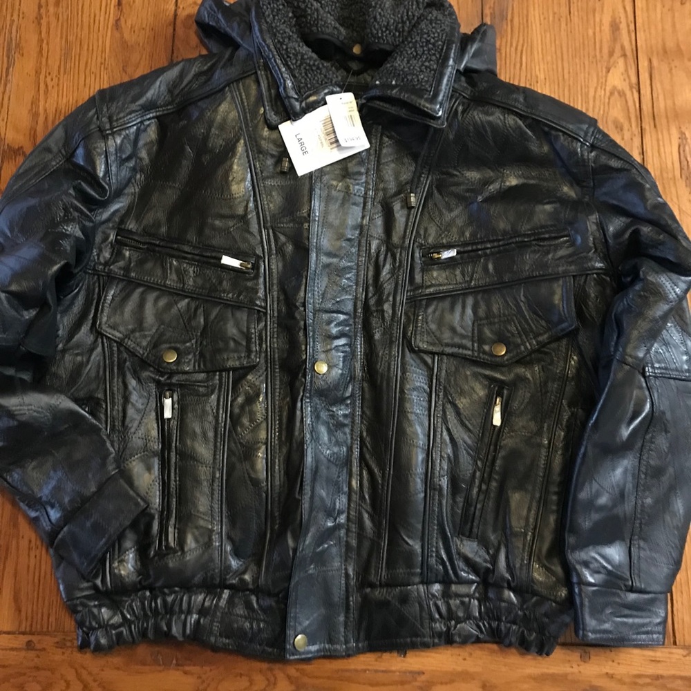 NWT Black Leather Jacket